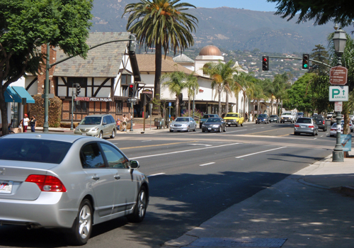 West Carillo Street in Santa Barbara, Calif.