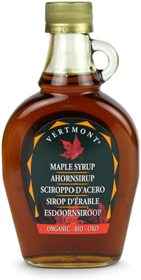 Maple syrup in a bottle