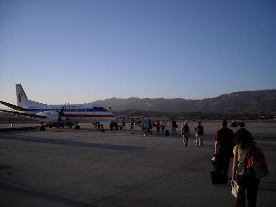 SAAB 340B aircraft at Santa Barbara domestic airport