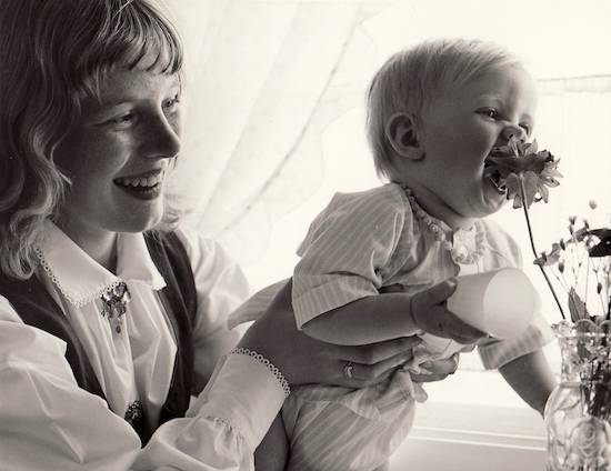 Cousin Anita holds her relative Marlene