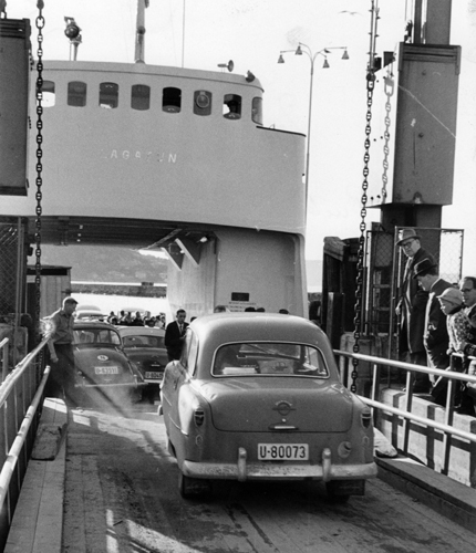 Ferry MF Lagatun in Trondheim, Norway