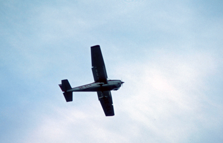 A private aircraft at Alby in Tyresö, Sweden