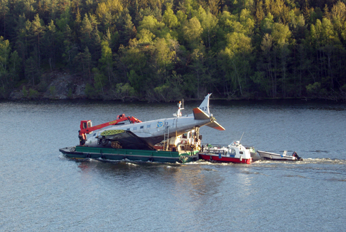 Wreckage of DC-3 aircraft