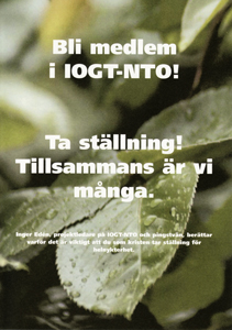 Folder for the Swedish temperance organization IOGT-NTO