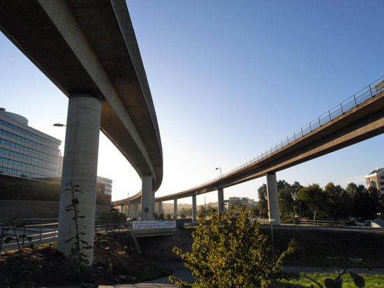 The two metro/underground bridges in Kista