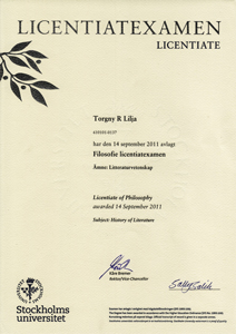 Licentiate diploma