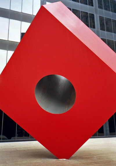 Red Cube by Isamu Noguci