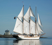 Schooner Linden in Stockholm archipelago, Sweden