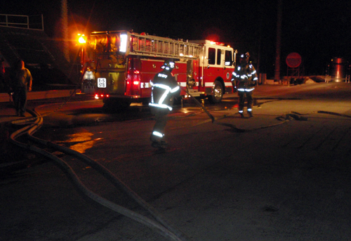 Firefighters from Santa Barbara Fire Dpt. at their training facilities