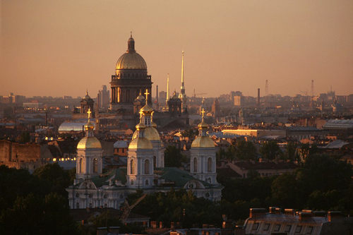 St. Nicholas Naval Cathedral in Saint Peterburg, Russia