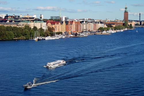 View from Västerbron in Stockholm, Sweden